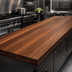 Thumbnail image #4 for John Boos Boos Block Full-Length Edge Grain American Black Walnut Kitchen Countertop with Varnique Finish