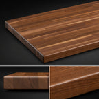 Thumbnail image #4 for John Boos Boos Block WALKCT-BL1225-V American Black Walnut Kitchen Countertop, Blended Edge Grain, Varnique Finish, 12 x 25 x 1-1/2 in