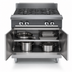Thumbnail image #4 for Vulcan V Series 36-Inch Heavy Duty Gas Range with (2) 18-Inch French Tops and Cabinet Base