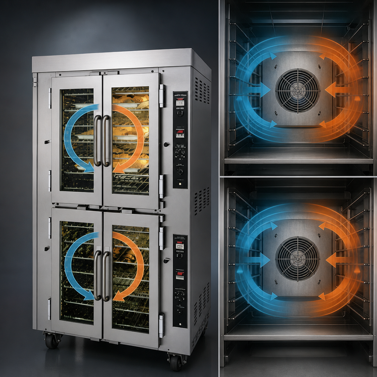 Product image #4 for Jet-Air JA14 Double-Deck Electric Convection Oven with Steam Injection, 14 Pan Capacity