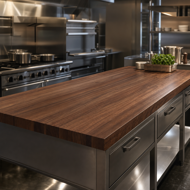 Product image #4 for Boos Block American Black Walnut Full-Length Edge Grain Kitchen Countertop, 108 x 30 x 3 Inches
