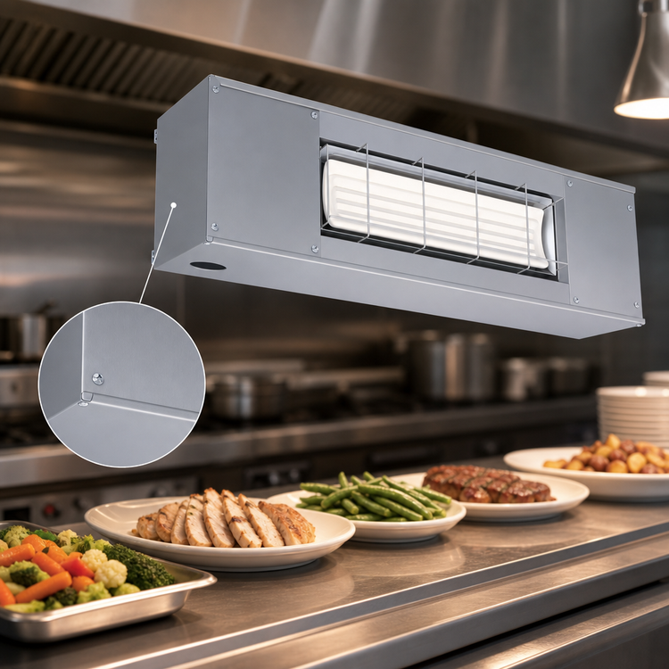Product image #4 for Hatco Ultra-Glo 66-Inch Double Ceramic Infrared Strip Heat Lamp Foodwarmer