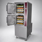 Thumbnail image #4 for Crown DCX-10-24 Two Compartment Direct Steam Full-Size Convection Steamer with 24" Cabinet Base