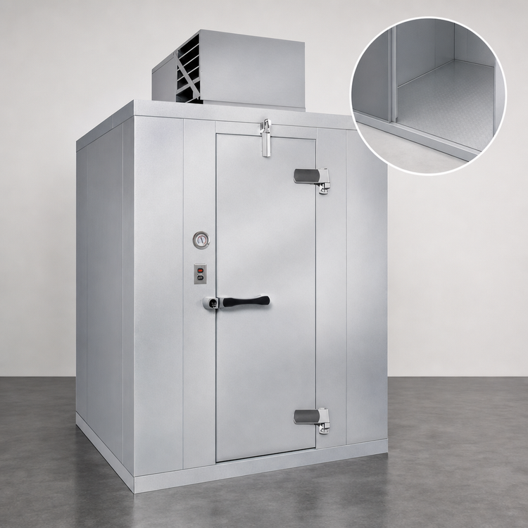 Product image #4 for Polar-Pak Indoor Walk-In Cooler with Top-Mounted Self-Contained Refrigeration, 9' 8" x 7' 9" x 7' 6.25"