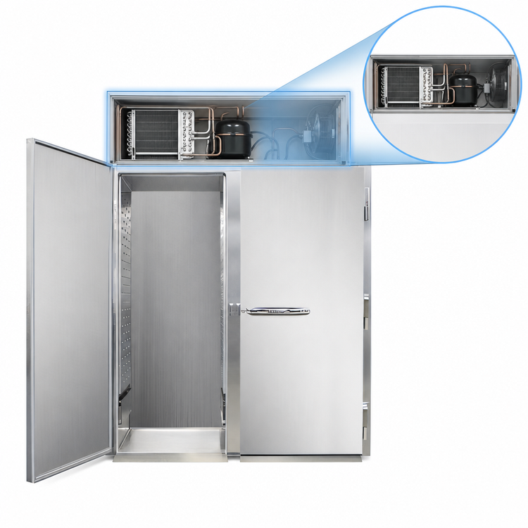 Product image #4 for Continental Refrigerator D2FINSS Designer Line 2-Section Roll-In Freezer with Stainless Steel Exterior & Interior