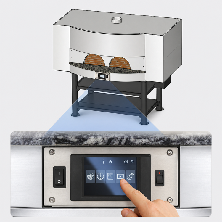 Product image #4 for Marra Forni MS83-31G Square Gas-Fired Brick Pizza Oven with Stand, 83 x 31 Inch Deck