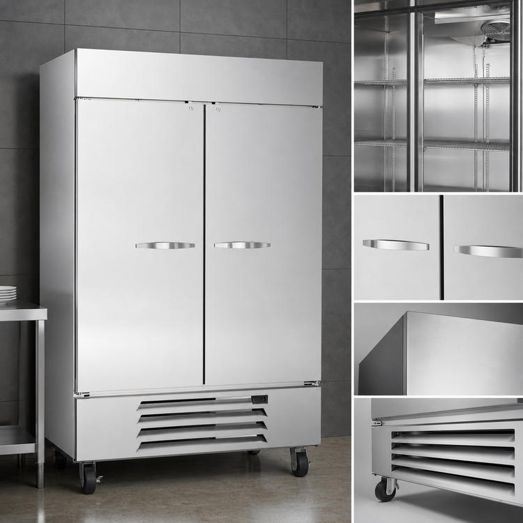 Product image #4 for Beverage Air Horizon Series Two-Section Reach-In Freezer, 52-Inch Wide, Bottom-Mounted Self-Contained, 46.2 Cu. Ft., Solid Doors