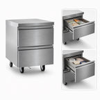 Thumbnail image #4 for Delfield D4527NP 27-Inch One-Section Two-Drawer Undercounter Freezer Base, Self-Contained Rear-Mounted Refrigeration, Stainless Steel