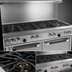 Thumbnail image #4 for Southbend Ultimate 48-Inch Gas Restaurant Range with 8 Non-Clog Burners, Wavy Grates, Convection Oven and Cabinet Base