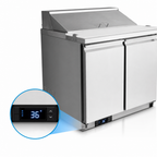 Thumbnail image #4 for Serv-Ware 36-Inch 10-Pan Refrigerated Sandwich Prep Table, 115V
