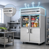 Thumbnail image #4 for Everest Refrigeration EGSH4 Two-Section Reach-In Refrigerator with Combination Glass and Solid Half Doors, 48.0 Cu. Ft.