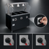 Thumbnail image #4 for Vollrath 2-Series Affordable Portable Deluxe 3-Well Mobile Hot Food Station with Lighted Breath Guard