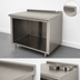 Thumbnail image #4 for Advance Tabco 72 Inch x 24 Inch Stainless Steel Work Table with Open Front Cabinet Base and 1-1/2 Inch Rear Up-Turn