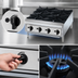 Thumbnail image #4 for Toastmaster TMHP4 24-Inch 4-Burner Manual Control Gas Countertop Hot Plate