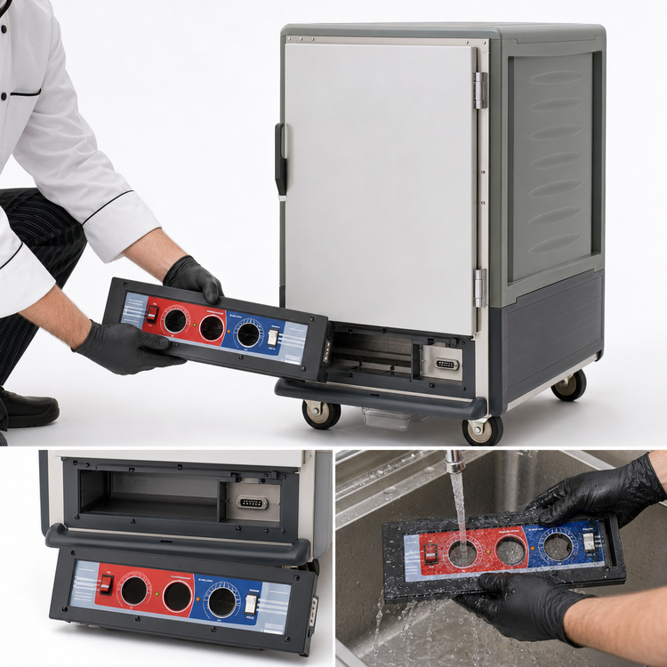Product image #4 for Metro C5 3 Series Half Height Heated Holding and Proofing Cabinet with Gray Insulation Armour, Solid Door
