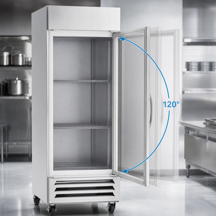 Product image #4 for Beverage-Air Horizon Series Stainless Steel One-Section Glass Door Reach-In Freezer, Bottom-Mount, 23.32 Cu. Ft.