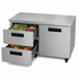 Thumbnail image #4 for Hoshizaki Steelheart 60-Inch 2-Section Undercounter Refrigerator with 1 Solid Door and 2 Drawers