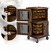 Thumbnail image #5 for Cambro Ultra Camcart H-Series Electric Heated Front-Loading Food Pan Carrier, 2-Compartment, Dark Brown, 110V