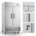 Thumbnail image #4 for KoolMore Two-Section Reach-In Freezer, 35 Cu. Ft., Bottom-Mount Self-Contained, Stainless Steel, Solid Doors