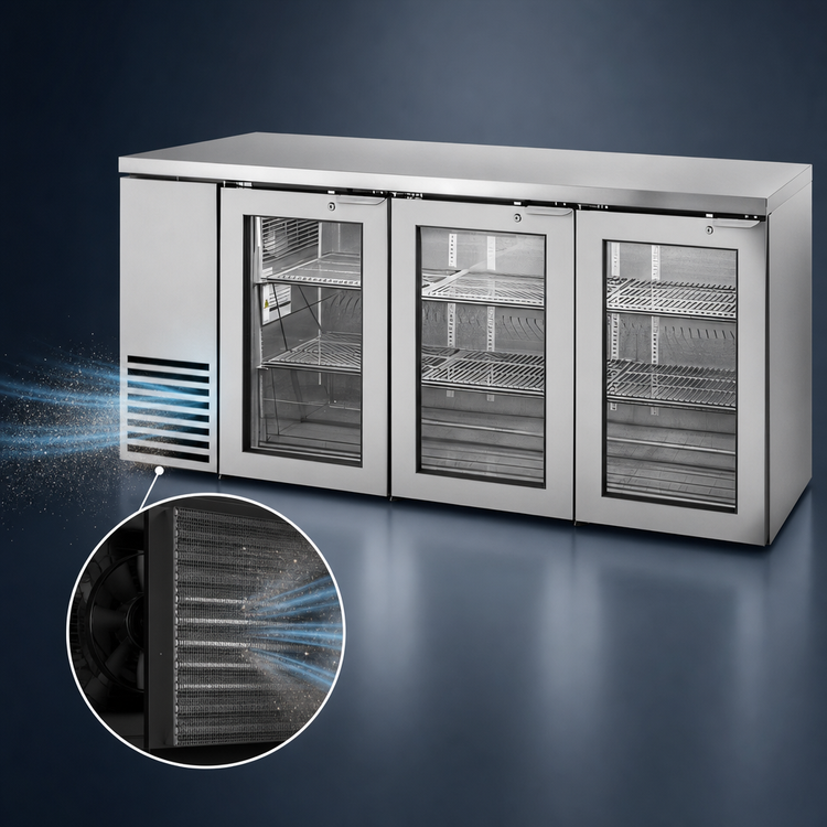 Product image #4 for True 72-Inch Three-Door Glass Swing Door Back Bar Cooler, 24-Inch Deep, Stainless Top and Exterior