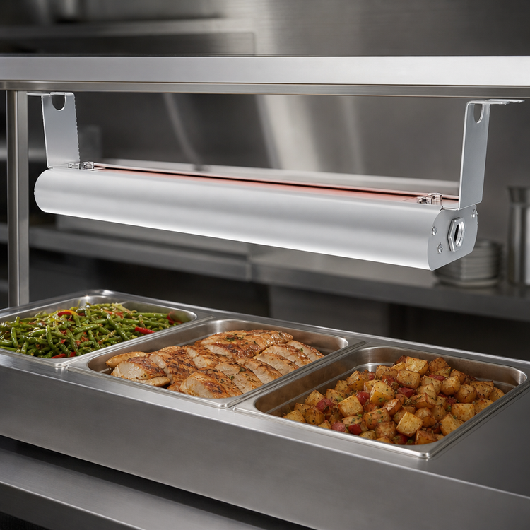 Product image #4 for Vollrath Low Profile Unlighted 42-Inch Heat Strip Lamp, Aluminum, 208V