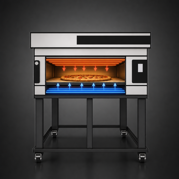Product image #4 for Moretti Forni serieS EVOLUTION S105E Single Deck Full-Size Electric Pizza Oven with Stand