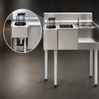 Thumbnail image #4 for Eagle Group 2200 Series BM3-22L Underbar Ice Bin/Cocktail Station with Left Blender Recess, Right Ice Bin, 63-Lb Capacity, 120V Receptacle