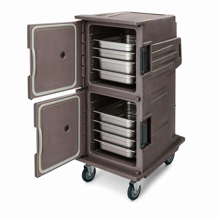 Product image #5 for Camtherm® Tall Profile Electric Hot Holding Cabinet Cart, Double Door, Granite Sand