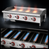 Thumbnail image #4 for Omcan 48-Inch Countertop Natural Gas Griddle with Thermostatic Controls and 1-Inch Polished Steel Plate
