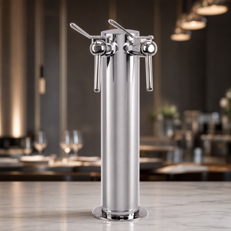 Product image #4 for Micro Matic Countertop Air-Cooled Single Column Wine Font with 2 Side Pull Faucets