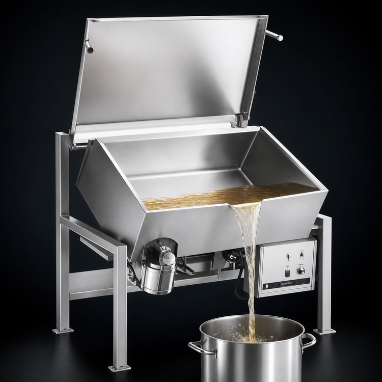Product image #4 for Legion Combi-Pan Insulated Gas Tilting Skillet, 21.3-Gallon, 10° Tilt, Open Frame