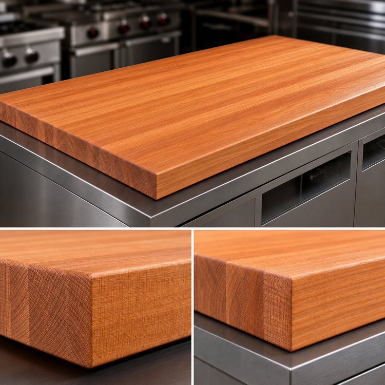 Product image #4 for Boos Block American Cherry Edge Grain Kitchen Countertop, 48 x 32 x 3 Inches, No Backsplash, Penetrating Oil Finish