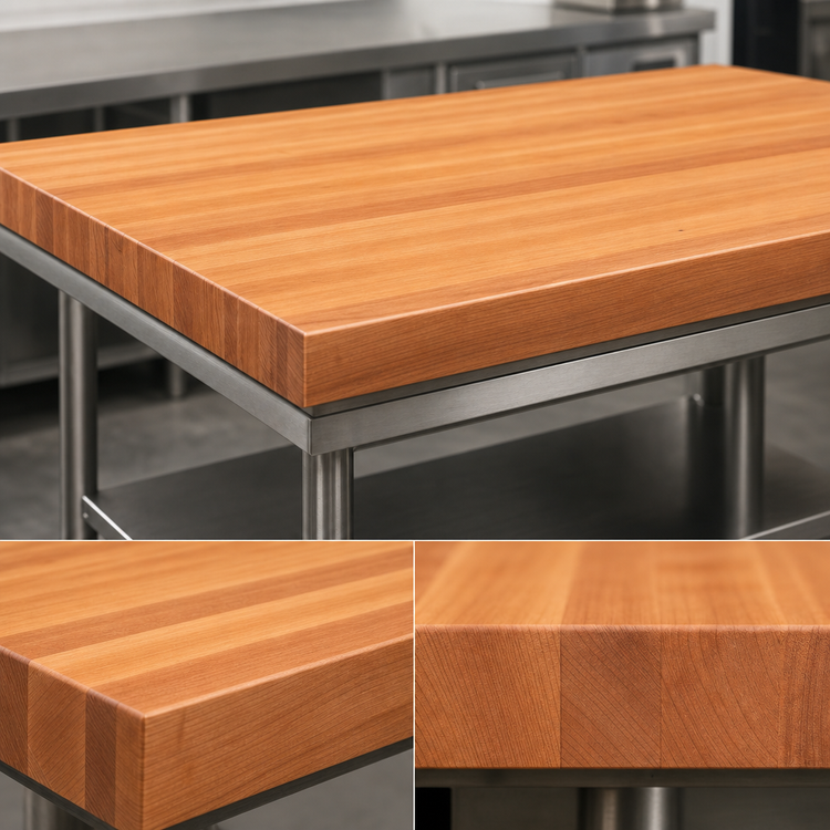 Product image #4 for Boos Block American Cherry Edge-Grain Kitchen Countertop, 48 x 36 x 3 Inches, Varnique Finish