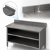 Thumbnail image #4 for John Boos Open-Front Enclosed Base Work Table with 16-Gauge 300 Series Stainless Steel Top and 5-Inch Rear Riser, 60 x 24 Inches