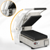 Thumbnail image #4 for Pro-Max 2.0 7.5 x 14.2 in Grooved Cast Iron Sandwich Grill / Panini Press, 120V