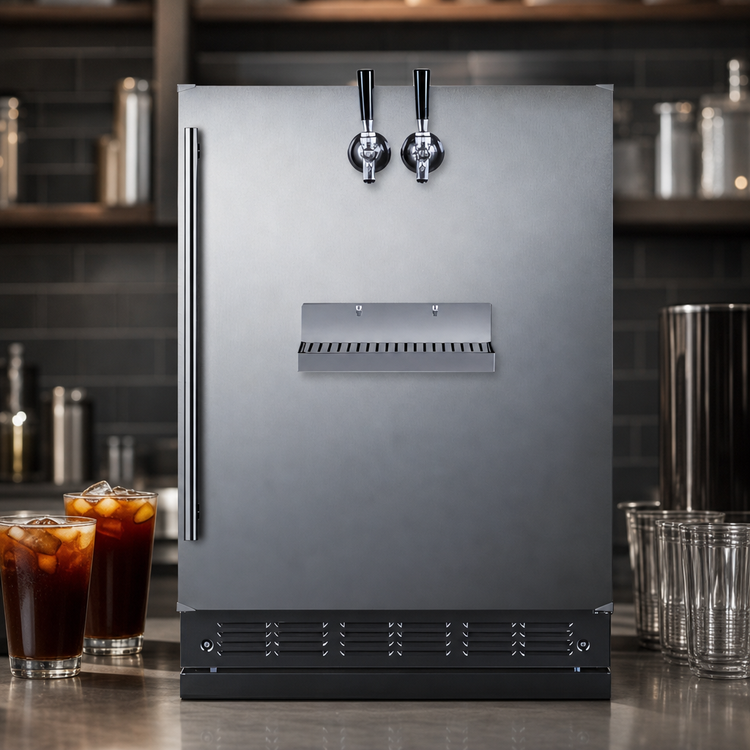 Product image #5 for Summit Appliance 24-Inch Wide Front Tap Built-In Cold Brew Coffee Kegerator, Dual Tap, 5.3 Cu. Ft.