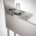 Thumbnail image #5 for Top Shelf Series 8-Inch Wide Freestanding Underbar Prep Sink with Cutting Board, Glass Rinser, and Tool Well Faucet