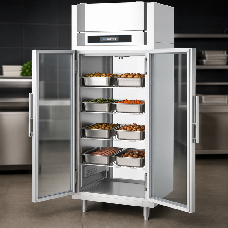 Product image #4 for Victory UltraSpec™ Pass-Thru Heated Holding Cabinet, 1 Section, 26.2 Cu. Ft., Full-Height Glass Doors