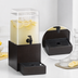 Thumbnail image #4 for Cal-Mil Midnight Bamboo 1.5 Gallon Square Infusion Beverage Dispenser with Drip Tray