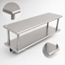 Thumbnail image #4 for Eagle Group Wall-Mount Pass-Thru Stainless Steel Shelf with Overshelf, 132 W x 24 D
