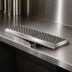 Thumbnail image #4 for Perlick C18000 Series 26-3/4 Inch Surface-Mount Stainless Steel Drip Tray Trough with Center Glass Rinser