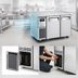 Thumbnail image #4 for Turbo Air J Series Narrow 2-Section Side-Mount Undercounter Freezer, 8.92 Cu. Ft.
