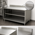 Thumbnail image #4 for BK Resources Stainless Steel Chef Table with Open Front Cabinet Base and 5-Inch Riser, 60 x 24 Inches
