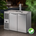 Thumbnail image #4 for True 48-Inch Two-Section Refrigerated Draft Beer Cooler with Stainless Steel Countertop and 1 Faucet Column