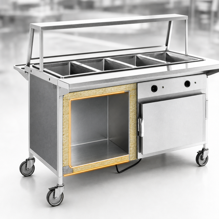 Product image #4 for Atlas Metal CAHB-5 5-Well Electric Hot Food Serving Counter with Heated Base