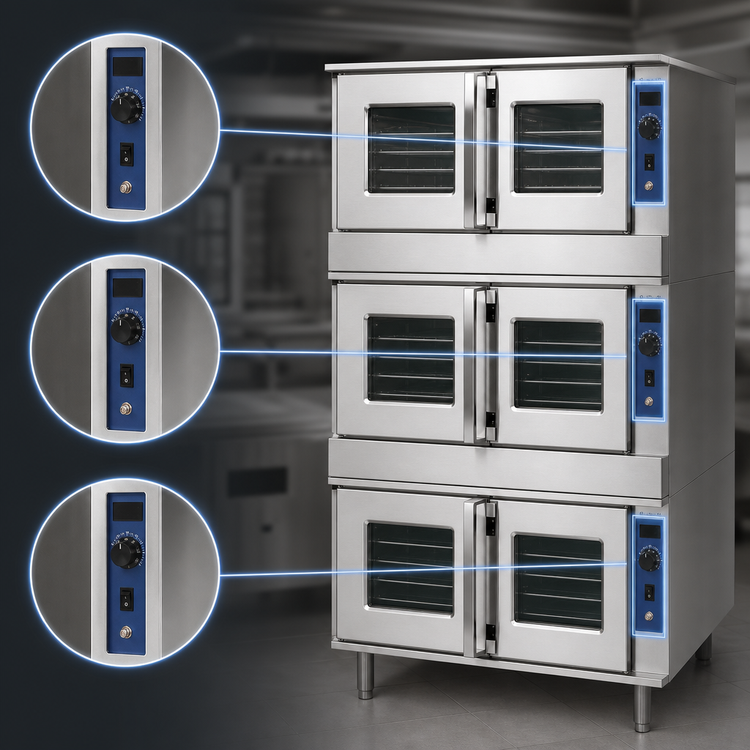 Product image #4 for Imperial Pro Series PRV-3 Triple Deck Gas Provection Oven, 36-Inch Wide