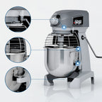 Thumbnail image #4 for Hobart Food Machines - Mixers HL200-2STD 20-Quart Countertop Planetary Mixer with Bowl, Beater & Wire Whip, 3-Speed, #12 Hub