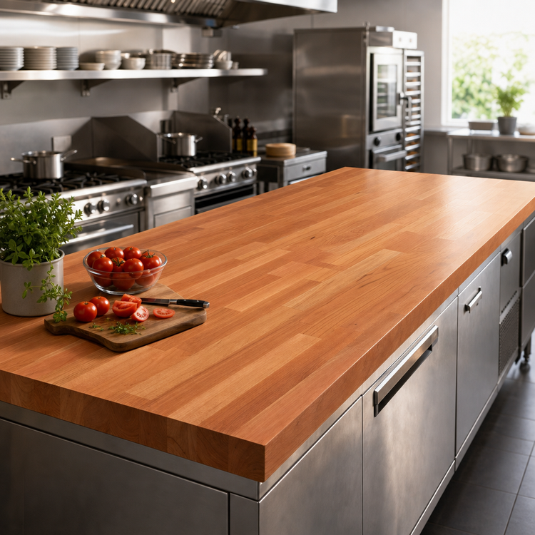 Product image #4 for Boos Block 96-Inch x 32-Inch Flat American Cherry Kitchen Countertop, 1-1/2-Inch Thick, Varnique Finish