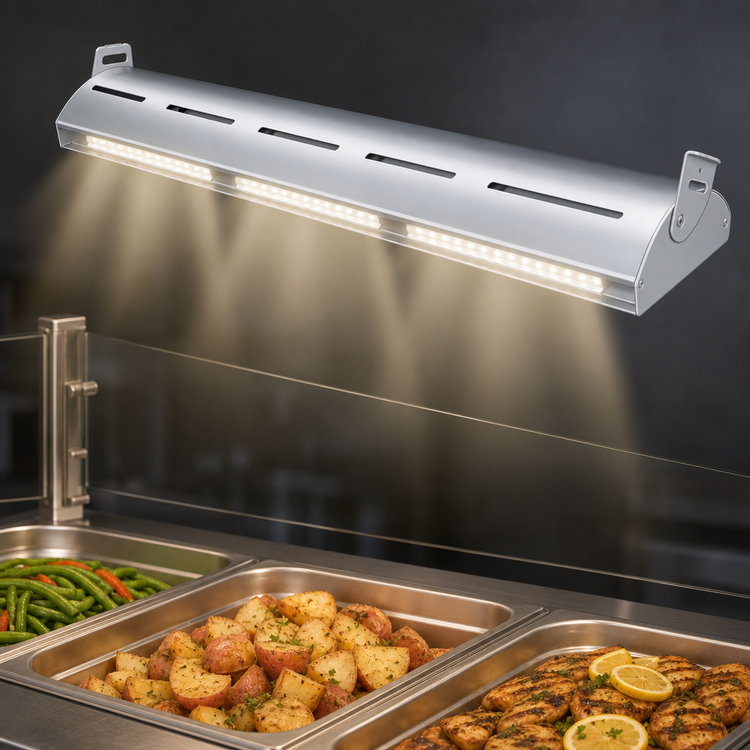 Product image #4 for Hatco Glo-Rite Curved 18-Inch LED Food Display Light with Aluminum Housing and Rocker Switch