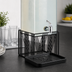 Thumbnail image #4 for Portland 3 Gallon Square Acrylic Beverage Dispenser with Ice Chamber, Drip Tray and Spigot, Black